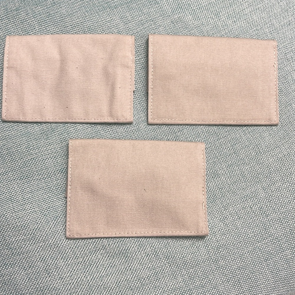 BNWT 3 PC LARGE ANA LUISA TAUPE CANVAS POUCHES + 1 BLACK BONUS POUCH WITH SNAPS - Picture 4 of 7